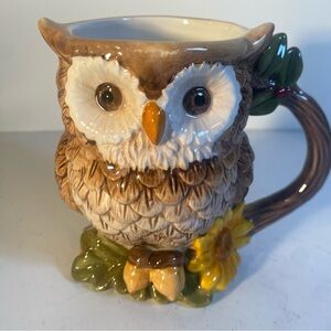 Vintage Cracker Barrel Stoneware Owl Mug 
4.5” Height